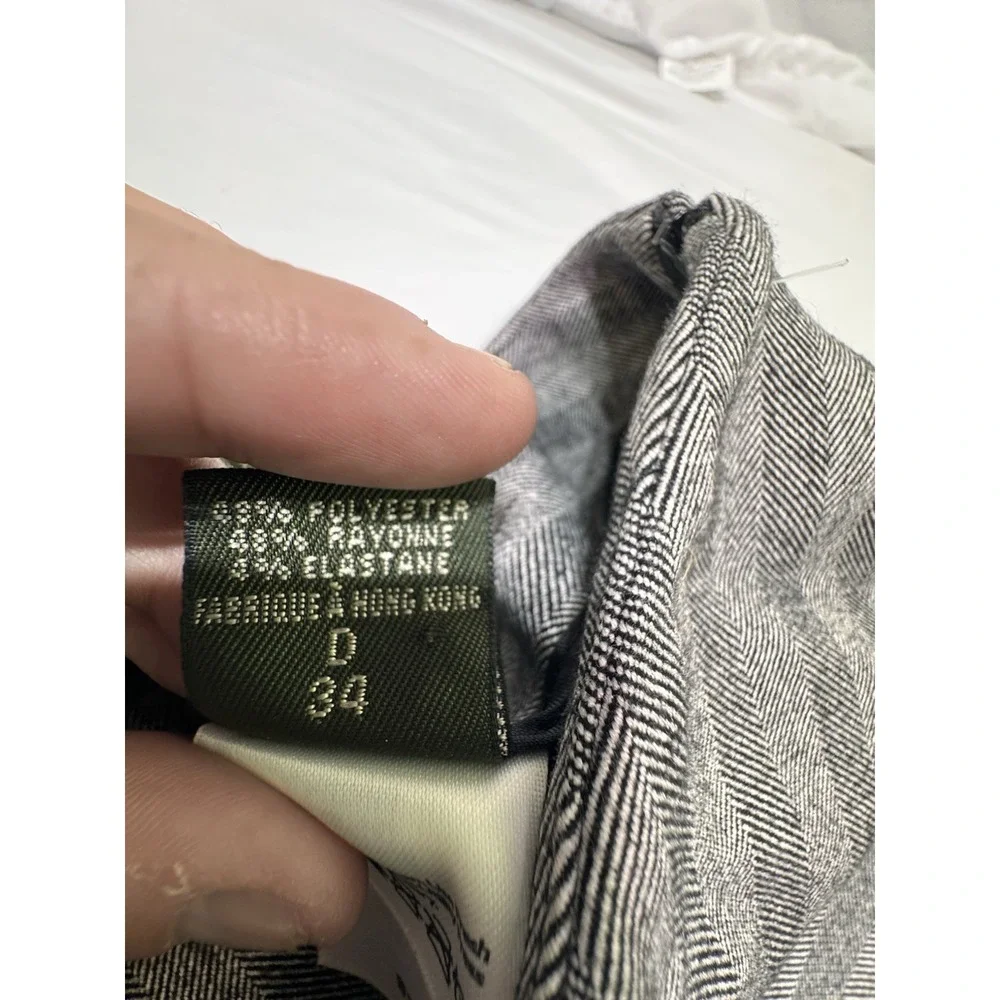 Eddie Bauer Women's Skirt Size 4 Gray Striped Long A-Line Y2K‎ Style Minimalist